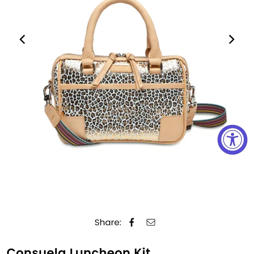 Consuela Leopard Print Luncheon Kit - Gold and Tan